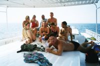 Gruppenbild auf dem Sonnendeck