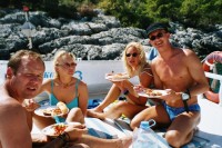 Foto vom Mittagessen auf dem Oberdeck