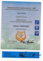 Foto Mein Nitrox-Bronze-Einkleber