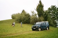 Foto von der Vorbereitung f&uuml;r das Picknick bei der ersten Rast
