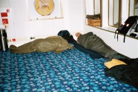 Foto vom Nachtlager auf der F&auml;hre nach Bastia