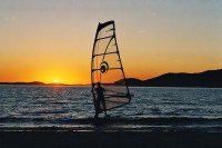 Foto vom Sonnenuntergang am Strand